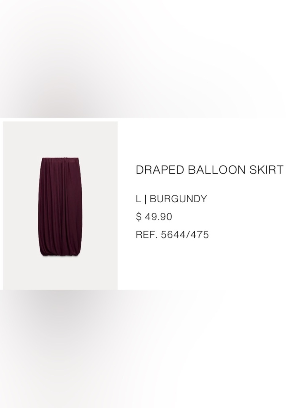 Zara Deep Plum Maxi Skirt - Picture 4 of 4